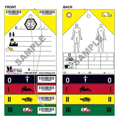 Met Tag Triage Tag, Standard Field 50Pack