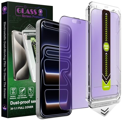 Film protection anti-lumière bleue mat iPhone 17 Pro Max verre 9H x2