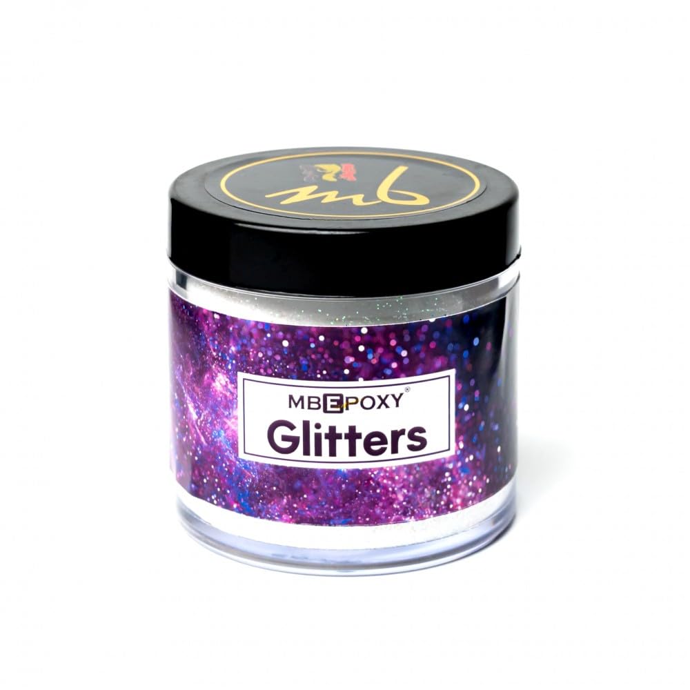 MBEPOXY | Epoxy Resin Art Resin Glitter | Brilliant Color Shake | Easy to Use Non Toxic High Gloss Intense Shine | Art Glitter are Perfect for Resin Artwork Epoxy Glitters Set RB White - Pack of 3-picture-13