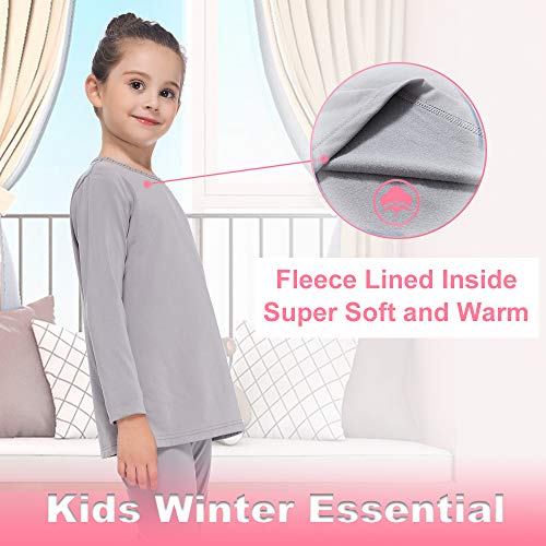 Subuteay Girls Thermal Top Fleece Lined Long Sleeve Undershirts Baselayer for Kids2