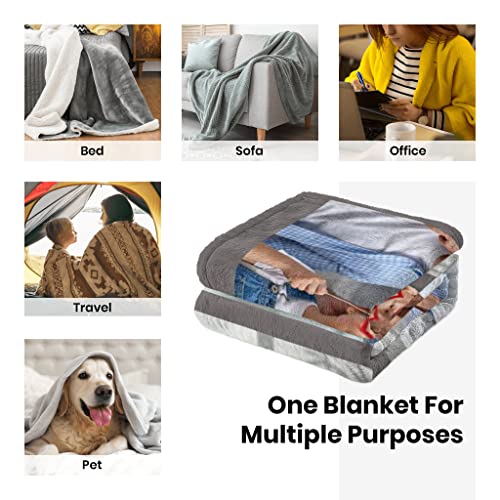 Youltar Father Day Dad Gifts Personalized Dad Blanket With Photo, Gifts For Dad From Daughter Son Custom Father Blanket With Pictures, Christmas Birthday Gifts For Dad Grandpa Men #TOP3
