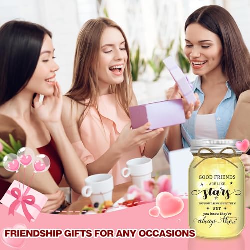 Image of Friendship Gifts Mothers Day Gift for Mom Friends Mason Jar Night Light Birthday BFF Bestie Gift for Women Sister Gifts from Sister Her Colleague Best Friend