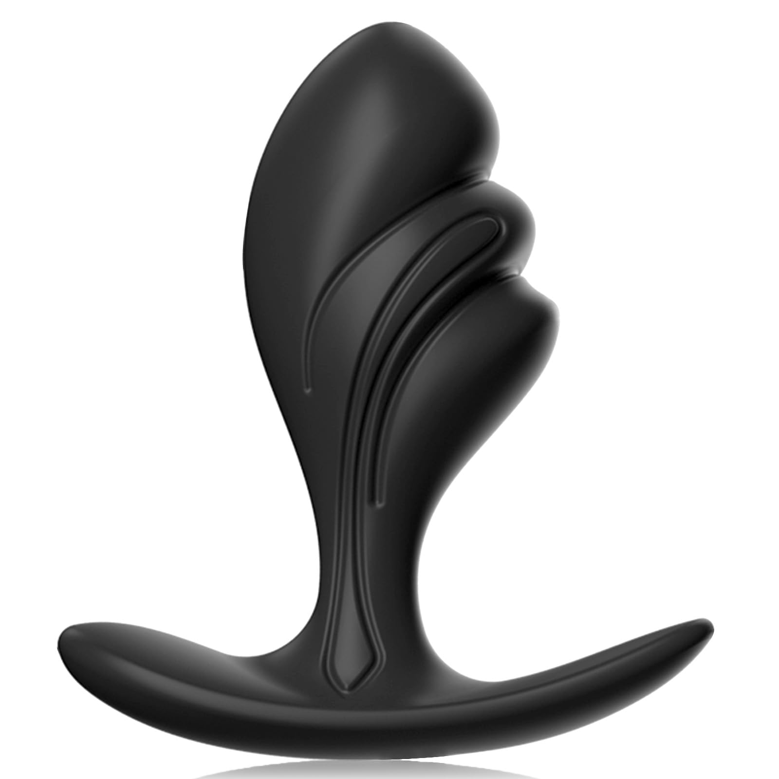 Anal Plug for Comfortable Long-Term Wear Silicone Black Butt Plug Dilator Trainer Sex Toy for Couples Men Women