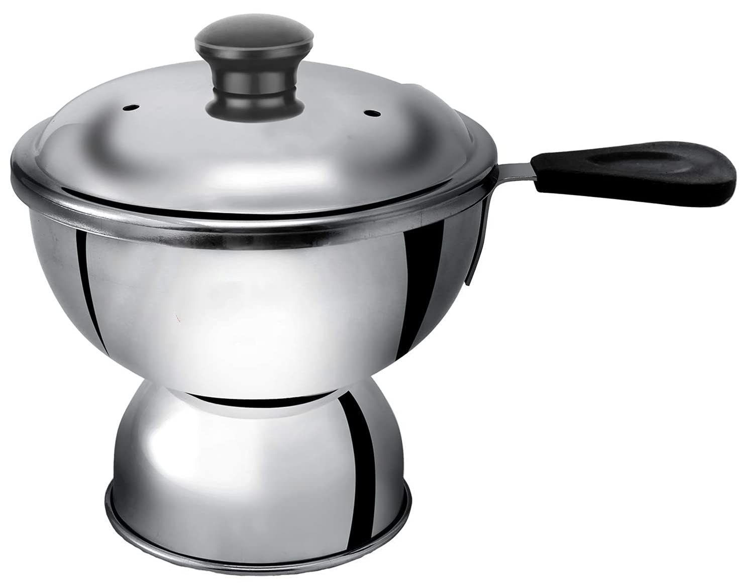 S Cart Stainless Steel Puttu Kudam Chirattaa Maker With Steamer Plate, Vessel, and Pressure Cooker - Silver