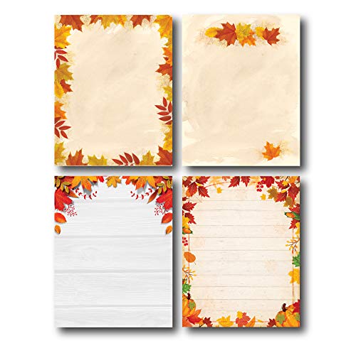 Papeterie d'automne haut de gamme : 80 feuilles à motifs uniques
