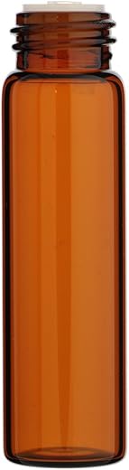 Aura Variety 144-Pack 2 Dram 8ml Glass Bottles with Hole Reducer and Screw Caps + Free Industrial Syringe (Gold Prospectin...