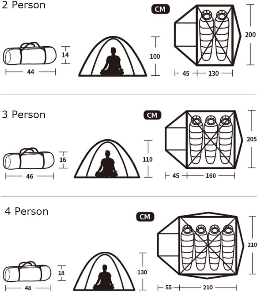 Carpa familiar ultraligera impermeable para camping miniatura 2