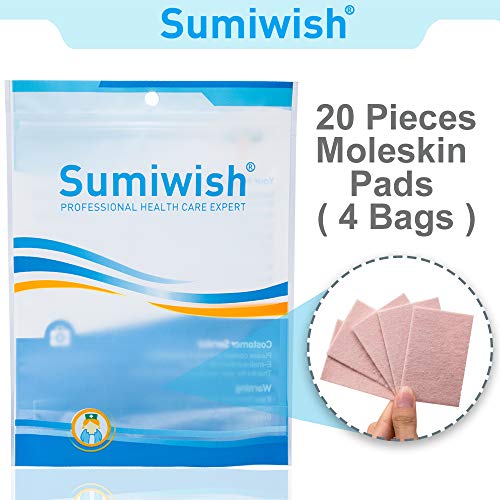 Sumiwish Moleskin voor voeten, 20 stuks blisterpreventieplekken, voetverzorgingssticker om wrijvingspijn te verminderen… - Image 8