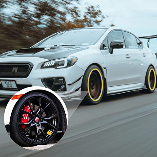 12 Pack Wheel Rim Decal Stripes Car Decals Reflective Car Stickers Automotive Decals Waterproof Hub Stripe Stickers For 18-21 Inch Wheels Tire Rim Safety Decor Universal Accessories (Yellow) #TOP3