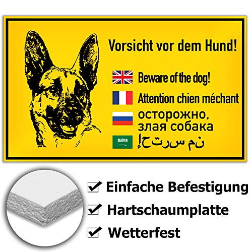 KAVARO Schild Hund Warnschild Hund Vorsicht Hund Achtung Hund