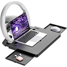Car Laptop Mount for Holden Epica Insignia Jackaroo Malibu Tigra Trailblazer, Steering Wheel Desk for Car Multi-Functional Car Food Tray with Side Drawers Road Trips & Office-On-The-Go
