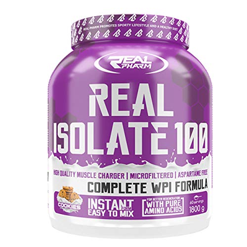 Real Pharm Whey Protein Isolate - 1 pack - Hoge kwaliteit WPI - Muscle Mass Gain - Met aminozuren (1800g (Chocolate Hazelnut))