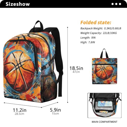 Sac à dos de randonnée pliable imperméable léger orange basket - 3