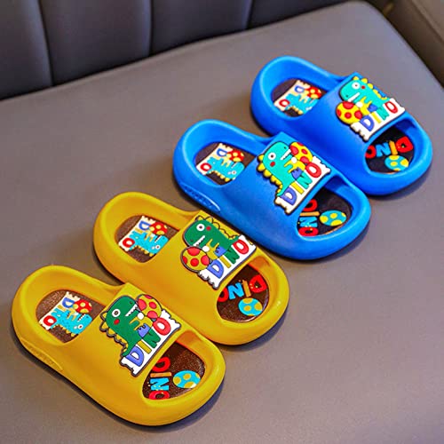 Boys Girls Toddler Slippers Little Kid Cloud Slides Sandals Thick Sole Shoes Shower Bathroom Pool (Yellow, 8.5 Toddler)4