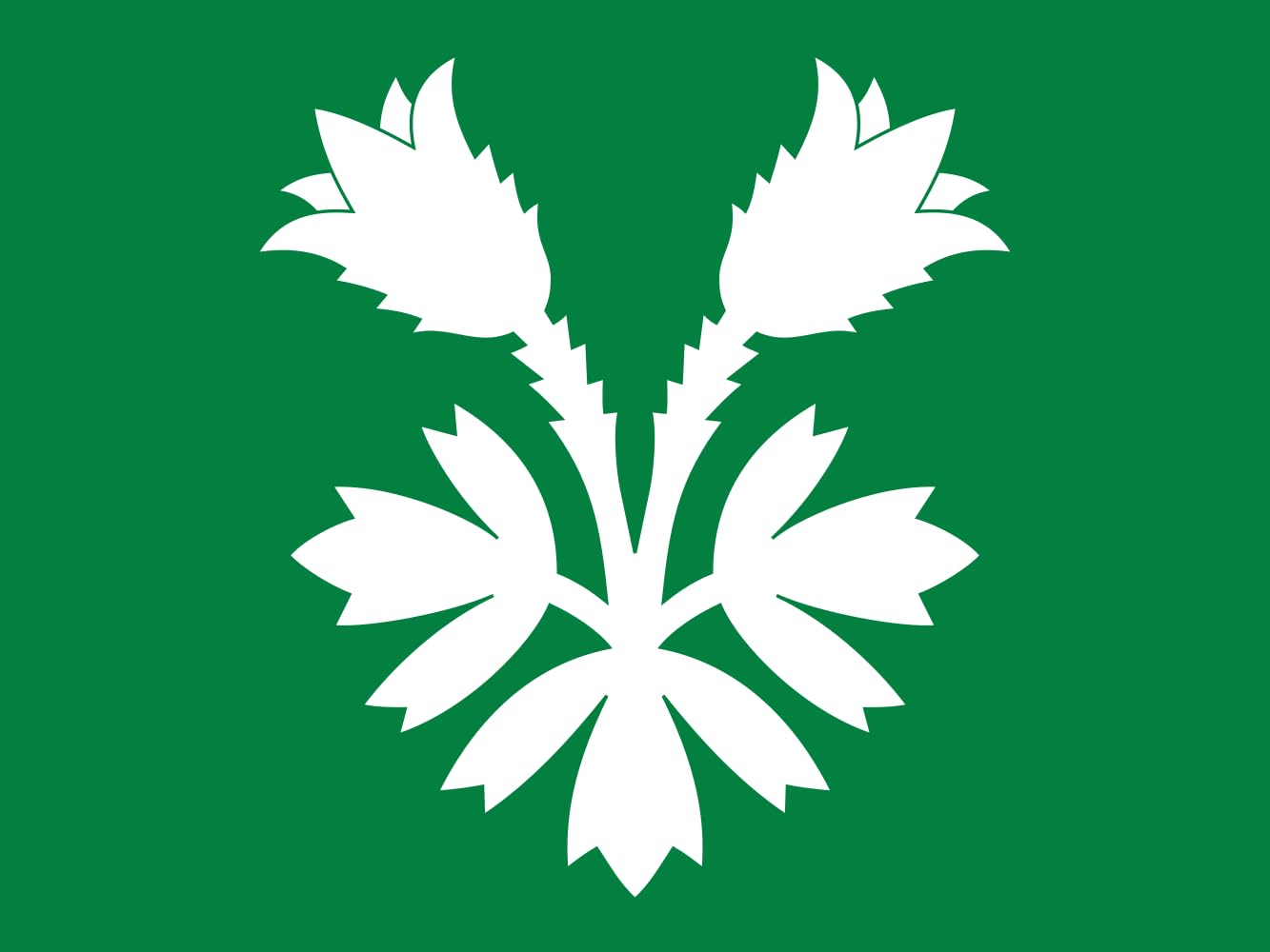 Drapeau d'Oppland moyen format paysage en textile haute résistance aux intempéries