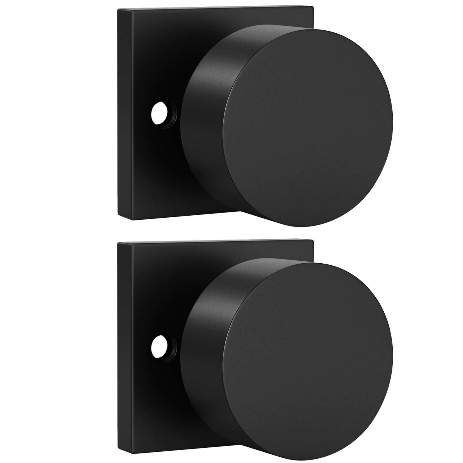 HOSOM Matte Black Door Knobs with Lock & Key -9