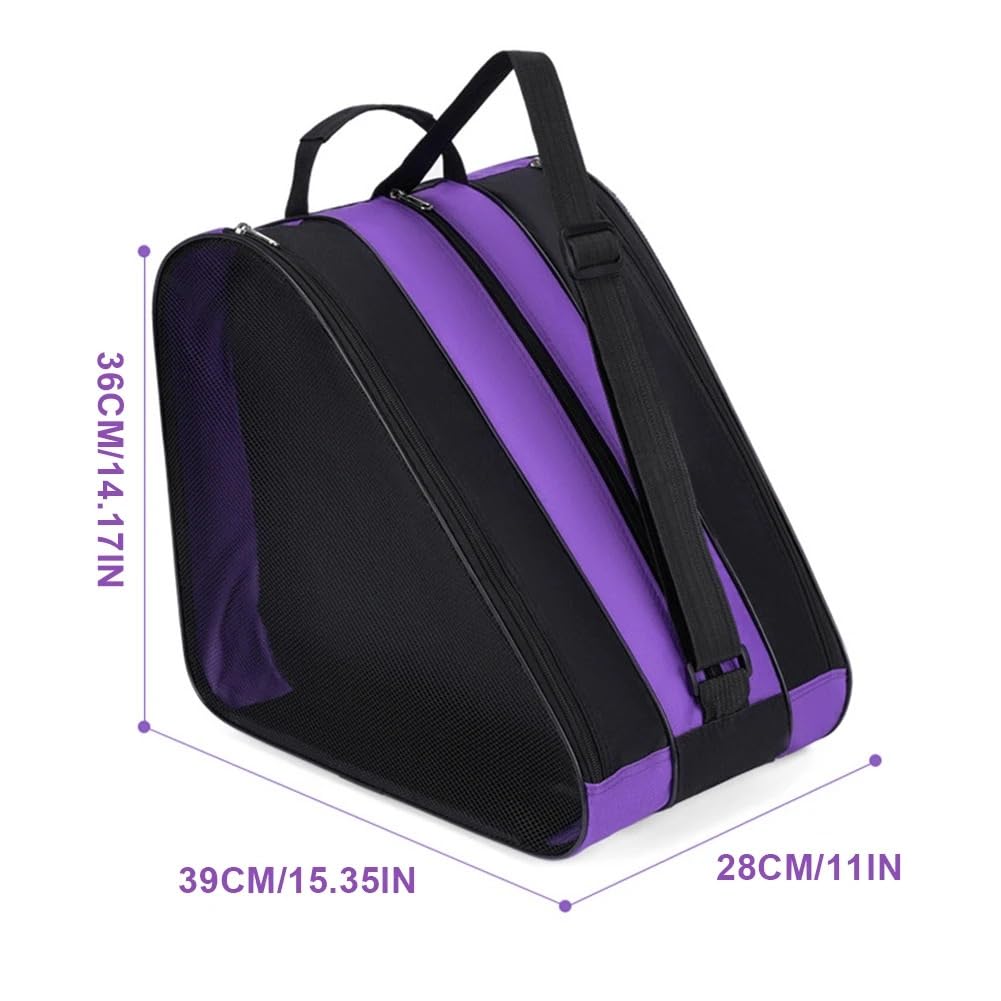 Tracolla da sci Borsa per pattini a rotelle Borsa per scarpe da pattinaggio su ghiaccio Borsa per scarponi da sci Borsa a tracolla per pattinaggio su ghiaccio multiscomparti attrezzatura da sci