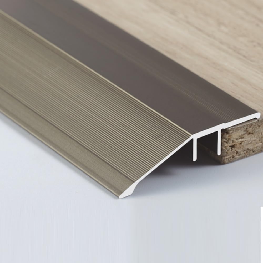 Floor Transition Strip, Threshold Ramp Aluminum, Thresholds Reducer For Doorways Wheelchair Floors Metal Entry Door Edge Trim Flooring Transition Cover Edge Trim Gap Doorway Threshold (Color : D, Si - View #12