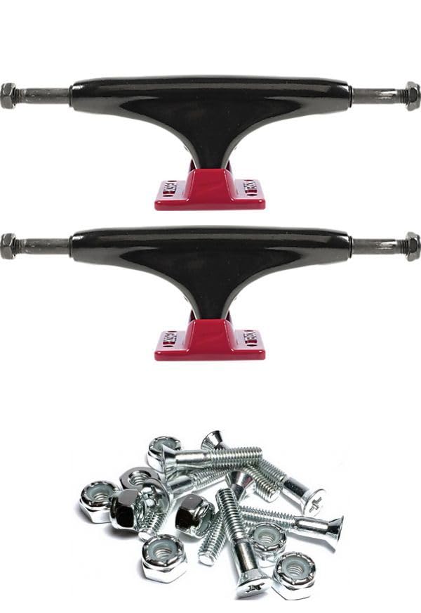 Tensor Trucks Alloy Black/Red Skateboard Trucks - 5.25