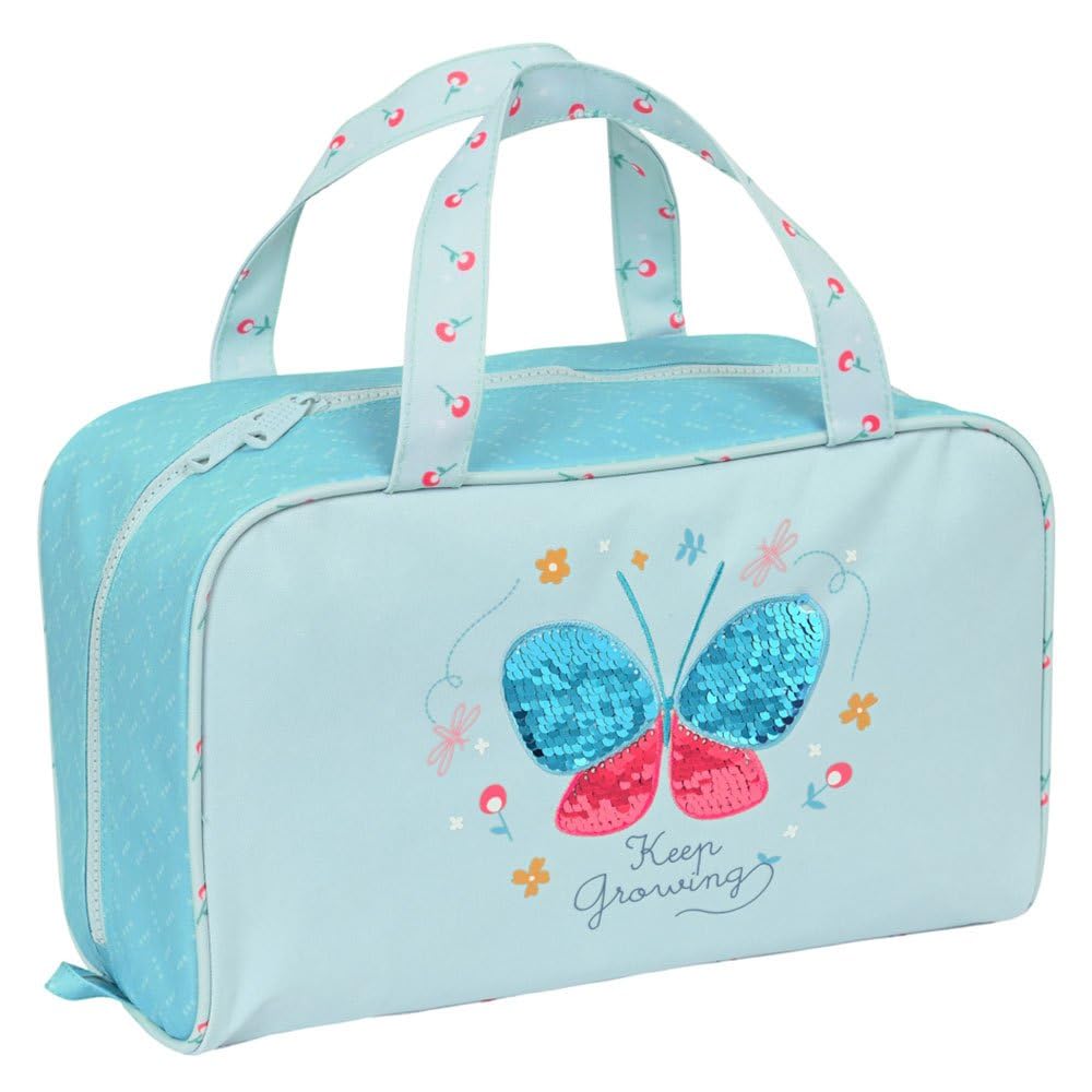 Safta -Cosmetic Bag Rectangular Blackfit8 Butterfly 31X14X19Cm, Multicolor (842243720)