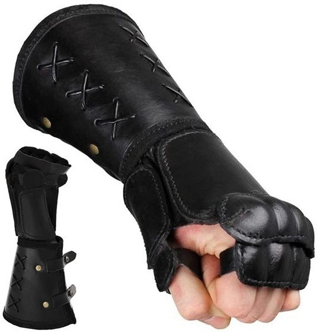 Middeleeuwse Samurai Lederen Arm Armor Bracer Lange Handschoenen Mannen Viking Knight Cosplay Gauntlet Polsband Steampunk Fantasy Accessoires | NL