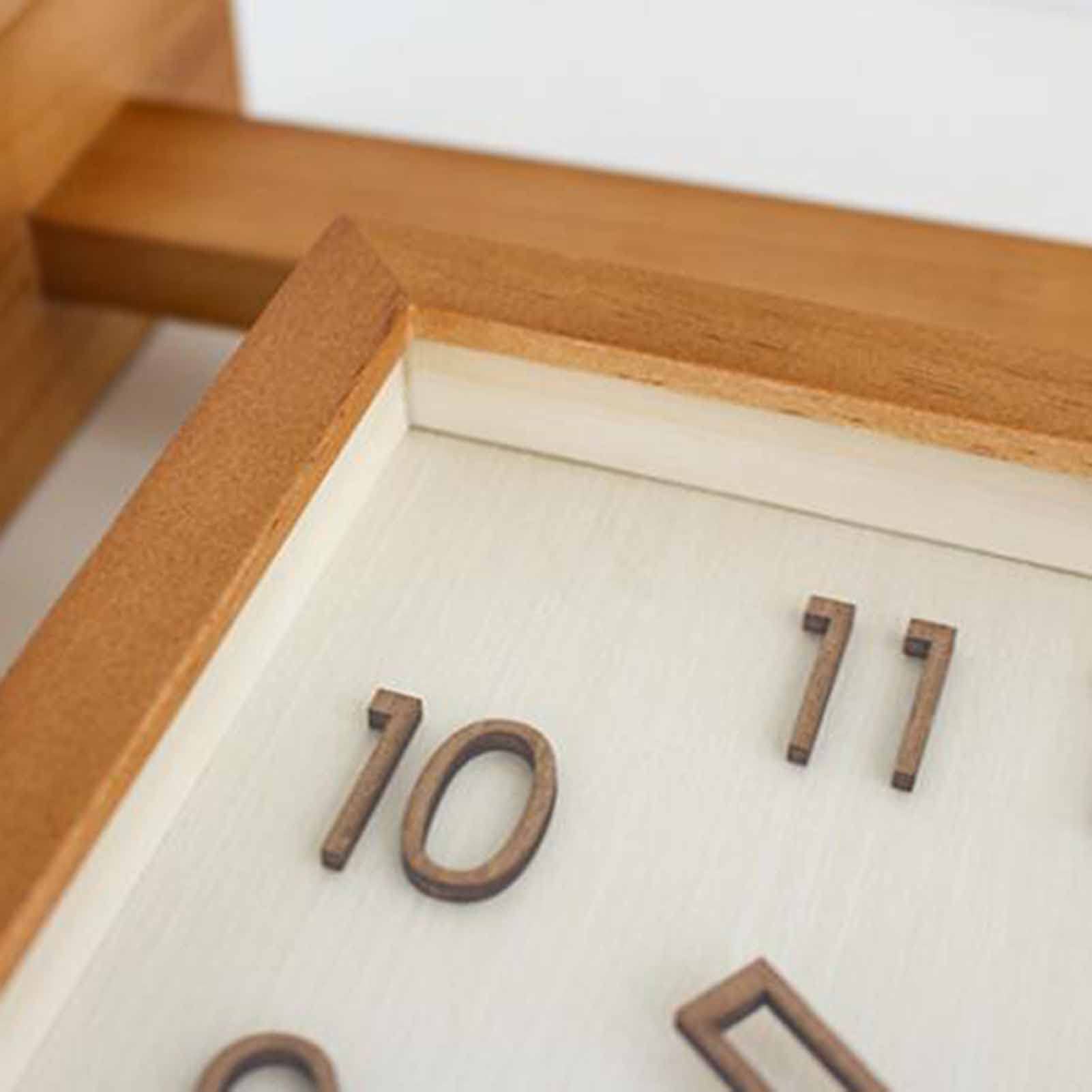 Moderne Dubbelzijdige Hoek Wandklok Met Sensor Licht - Stijlvolle Vierkante Digitale Klok Voor Woonkamer, Slaapkamer & Kantoor
