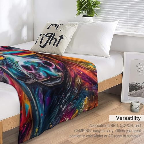 Couverture en cheval moelleuse et super douce, plaid chaud de lit - 7