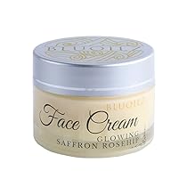 Bluoilz Saffron and Rosehip Glowing Face Cream, 50g | Skin Nourishing, Moisturizing and Rejuvenating Face Cream | Prepared with Almond Butter and Honey | Natural and Organic Ingredients Only | Paraben & Sulphate Free