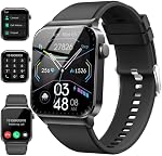 Smart Watch pour les femmes hommes, 1.85" HD Écran Smartwatch Bluetooth Réponse / faire appeler, regarder la fréquence cardiaque / moniteur de sommeil / Pedomètre / Calories, 110+ Tracker sportif, IP68 Montre de fitness imperméable pour Android iOS