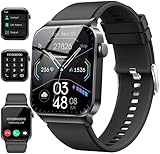 Smart Watch for Women Men, 1.85" HD Screen Smartwatch Bluetooth Answer/Make Call, Watch Heart Rate/Sleep Monitor/Pedometer/Calories, 110+ Sports Tracker, IP68 Waterproof Fitness Watch for Android iOS