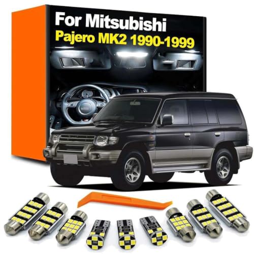 Kit de 13 luces LED interiores para Mitsubishi Pajero MK2, soluciona la falta de luz en mapas.