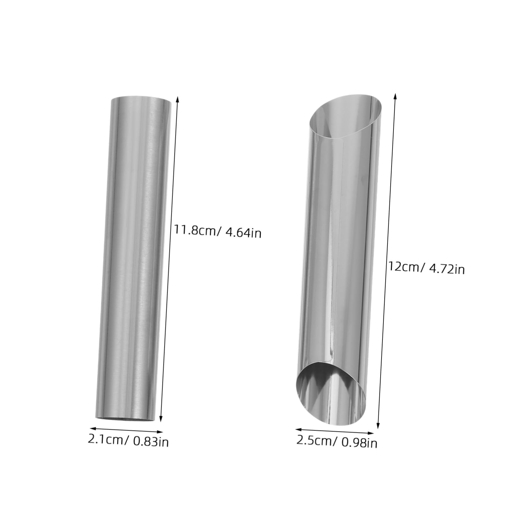 HOLIDYOYO Stainless Steel Pastry Horn Molds 4pcs Non-stick Baking Tools for Cylindrical Horns Easy Release Design