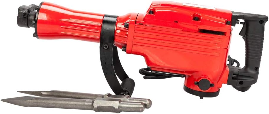 2200Watt Heavy Duty Electric Demolition Jack Hammer Concrete Breaker 2 Bits w/Carrying Case 2200W 1-1/8" Electric Demolition Jack Hammer Concrete Breaker Chisels