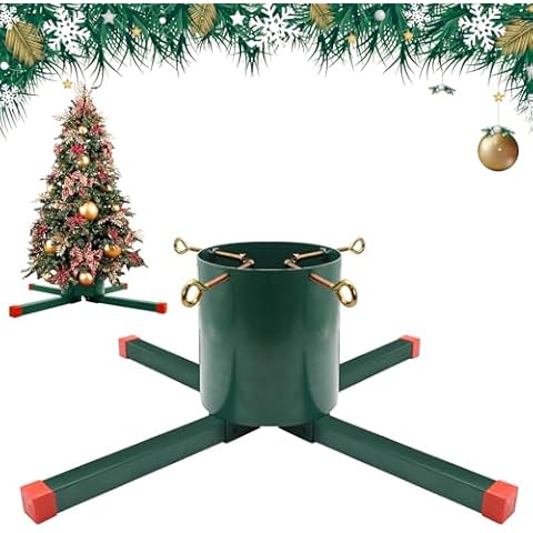 Christmas Tree Stand, Suitable for Real Tree Christmas Tree Base Stand, Can Accommodate Iive Trees up to 5 to 12 Feet Long, Green Cover