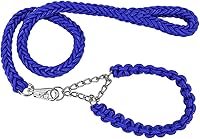 Vista 11 de Love Dream Juego de collar y correa para perro, cuerda trenzada de nailon resistente, correa fuerte de 4 pies para perro y collar de entrenamiento