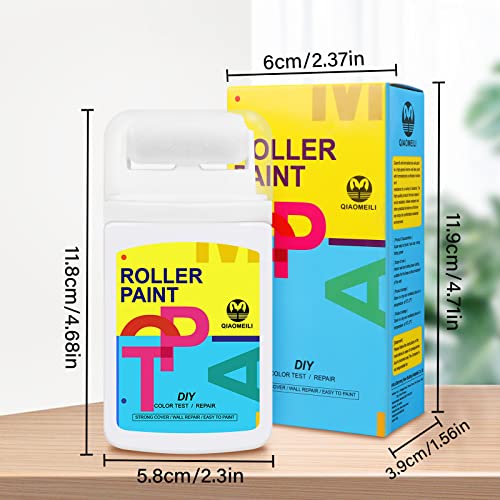 2 Stück Stehaufe Wandreparatur Rollbürste mit Wandreparaturpaste Weiß Schnell Trocknende Wandreparaturpaste Wandreparatur Creme Spachtelmasse Reparieren Sie Graffiti,Kratzer, Flecken, Risse