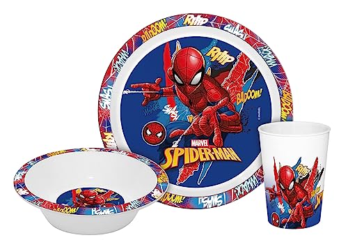 Vajilla infantil Spiderman Kids 3 piezas PP Vajilla infantil Spiderman Kids 3 piezas PP