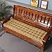 Cojín para banco de 2 plazas para interiores y exteriores, cojines de asiento de banco de jardín, 100/120 cm, cojín rectangular de banco para comedor, columpio de patio (100 x 40 cm), color beige