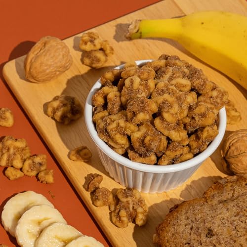 Image of Earthside Farms Banana Bread Walnuts Snack Packs, No Sugar Added Keto Friendly Nuts, Vegan Gluten Free Non GMO Plant Protein, Fiber 1oz Individual Bags 6 Count