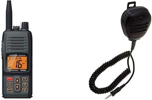 Standard Horizon HX400 WSBR-29LI radio de mano VHF Marine y altavozmicrófono para la mayoría de radios VHF de mano estándar