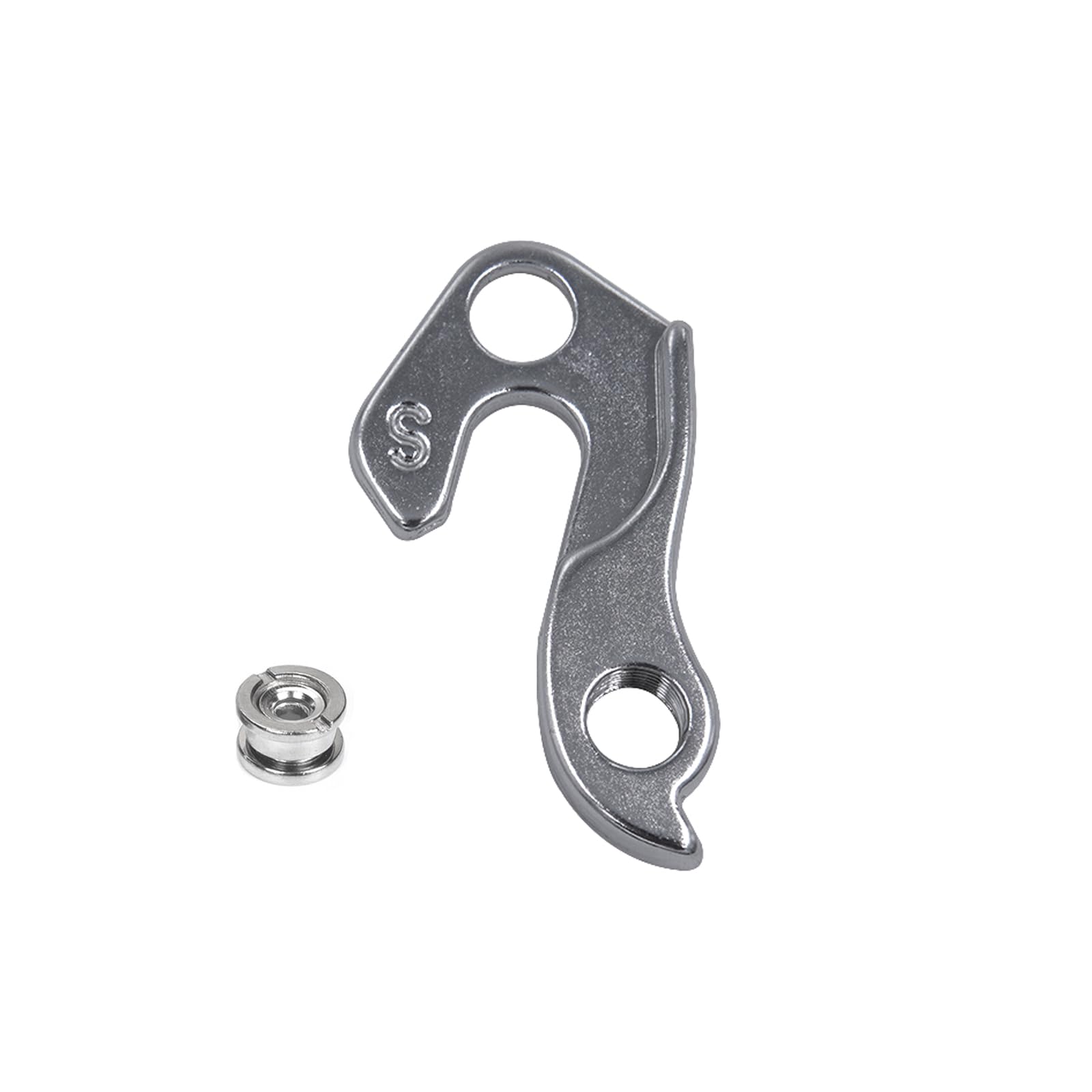 TerchPilet Derailleur Hanger 442 GH-078 – Compatible with Stevens, Ridley, Bianchi C Sport, Boardman MHT 8.8, CO-OP CTY 1.2, Corratec C Cross – Silver Alloy with Screws Included