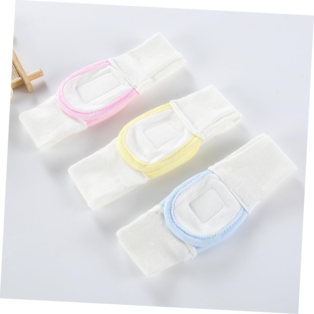 Cinta Para Pañales De Ñiño 3 Unidades Ajustable Elástica Algodón Suave Reutilizable Práctica Para Cuidado Infantil Azul Amarillo Rosa