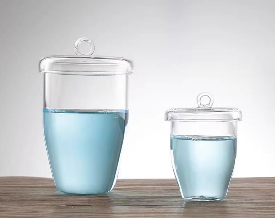 Crogiolo al quarzo Crogiolo in vetro al quarzo da laboratorio con coperchio Elevata purezza e resistenza alle alte temperature 10/20/30/50/100/150/200/250/300ml 1400 gradi 1pz (Size : 10ml)