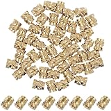 FRCOLOR 50 Pcs Brass Knurled Threaded Inserts M3×4.6×5.69mm Heat Resistant Thread Nut for Plastic Embedding Industrial Fasteners