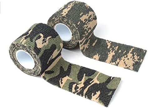 The Rugged Hunter Camo Tape Hunting Stealth Gun and Bow Camouflage Cloth Tape Flexible 14.5 Feet Per Roll - 2 Rolls