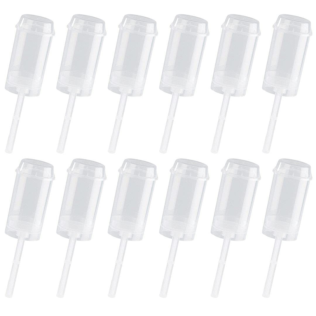 TORMEN 12 Pack Cake push up pop, Round Shape Clear Push-Up Cake Pop Shooter Plastic Containers with Lids, Base & Sticks for Weddings Birthday Party