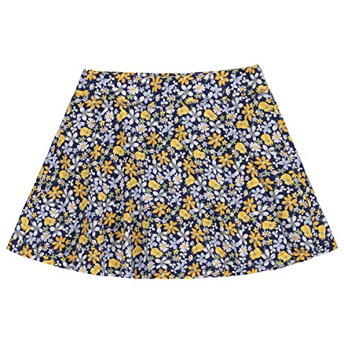 Btween 3 Pack Skorts For Girls - Kids Scooter Skirts - Skirt Layered Shorts - Floral Black/Red, Solid Yellow, Size 14-16 #TOP1