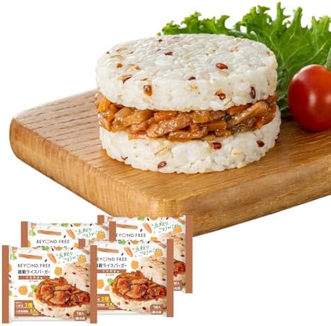 （00:30時点） 【BEYOND FREE】雑穀ライスバーガー てりやき味×4個 食物繊維 3種の野菜 ヴィーガン ビーガン ベジタリアン 乳不使用 卵不使用 肉不使用 冷凍食品 雑穀 プラントベース 植物由来 ビヨンドフリー