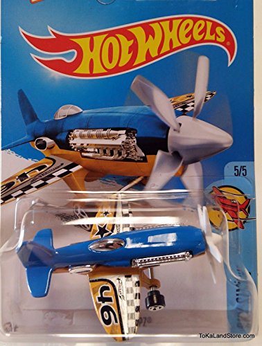 Hot Wheels 2016 Sky Show Mad Propz (Airplane) 140/250, Blue and Yellow