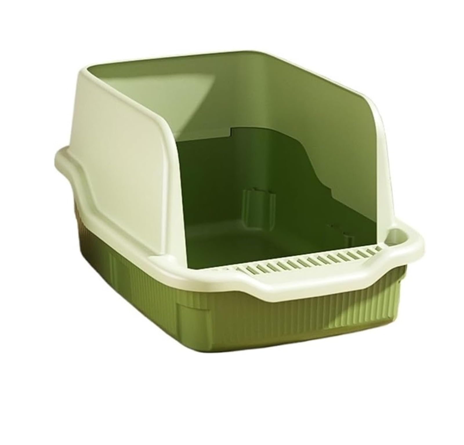 arenero Gatos Caja de Arena for Gatos con Parte Superior Abierta y Lados Altos, Bandeja de Arena extraíble Grande, Orinal for Gatitos, Inodoro fácil de Limpiar Grande